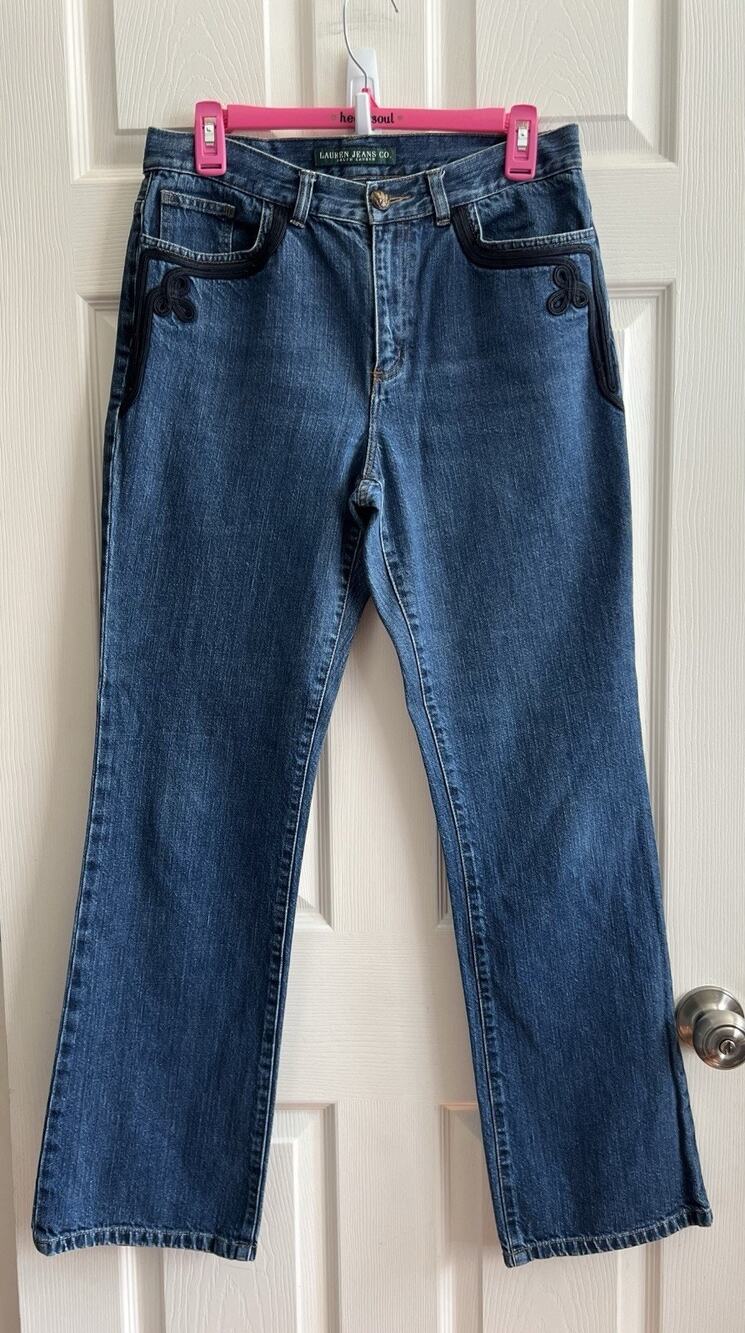 RALPH LAUREN JEANS CO Women's Vintage 90's Straight Leg Denim Pants 6 Hong Kong